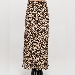 Leopard Print Maxi Skirt